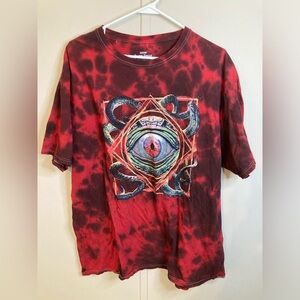 Marvel Doctor Strange Red and Black Tie Dye T-Shirt, Size Large